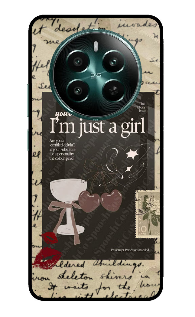 I am just a girl Realme 12+ 5G Glass Case