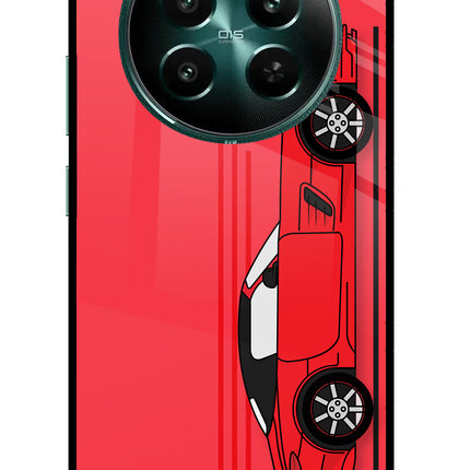Red Velocity Realme 12+ 5G Glass Case