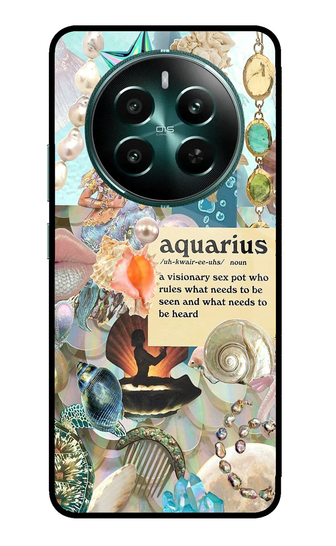 Aquarius Zodiac Realme 12+ 5G Glass Case Back Cover by Casekaro