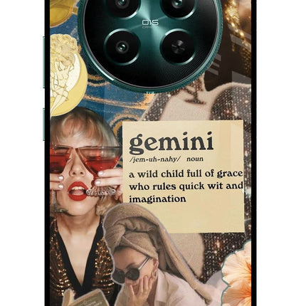Gemini Zodiac Realme 12+ 5G Glass Case