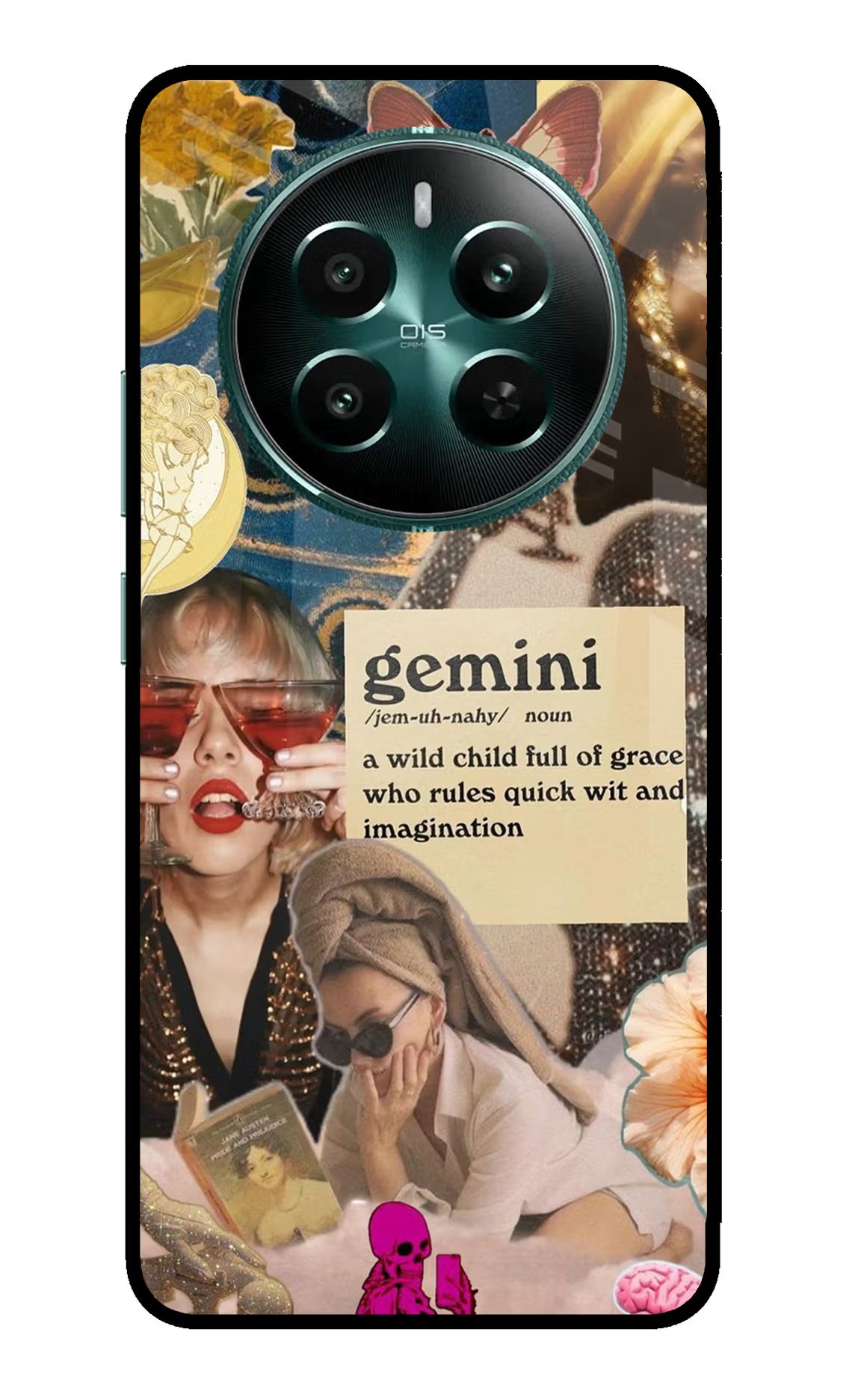 Gemini Zodiac Realme 12+ 5G Glass Case Back Cover by Casekaro