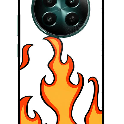 Fired Up – White Realme 12+ 5G Glass Case