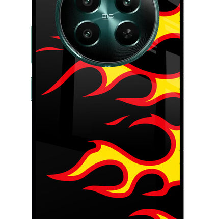 Side Sweep Flames Realme 12+ 5G Glass Case