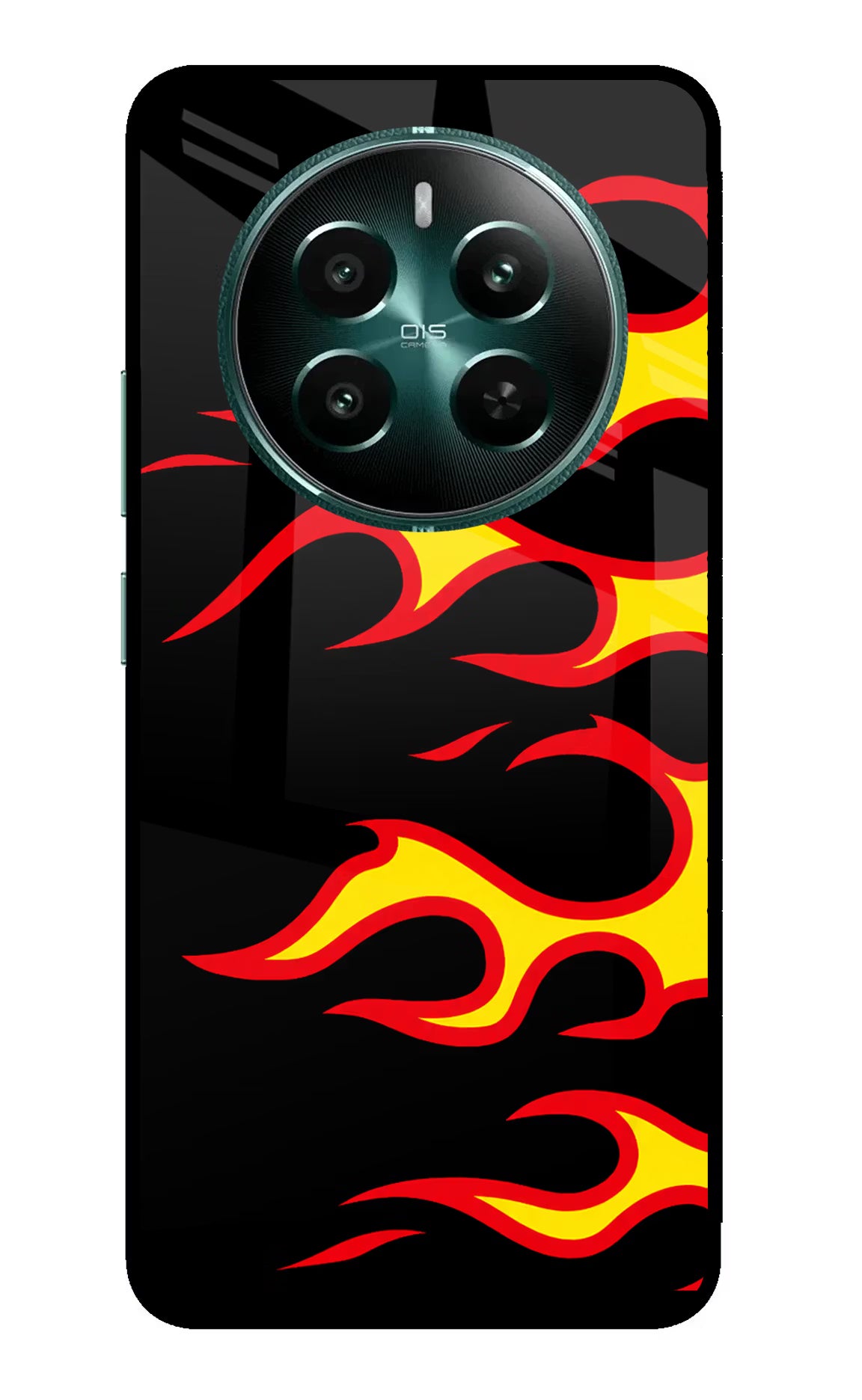 Side Sweep Flames Realme 12+ 5G Glass Case