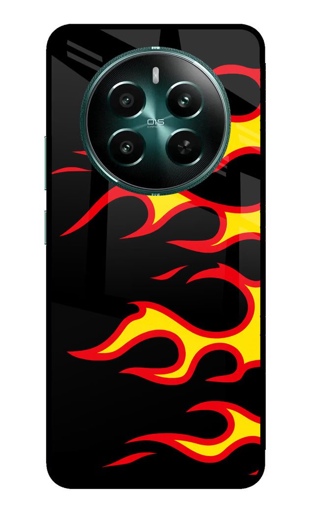 Side Sweep Flames Realme 12+ 5G Glass Case