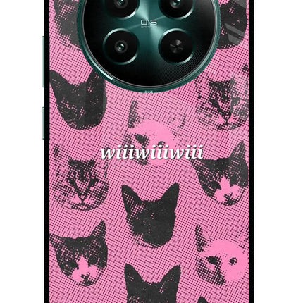 Pink Cats Realme 12+ 5G Glass Case