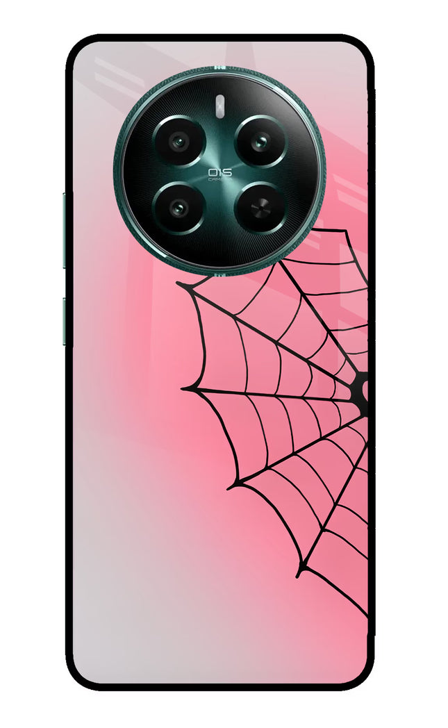Pink Web Realme 12+ 5G Glass Case
