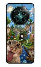 Minecraft Cat Chaos Realme 12+ 5G Glass Case