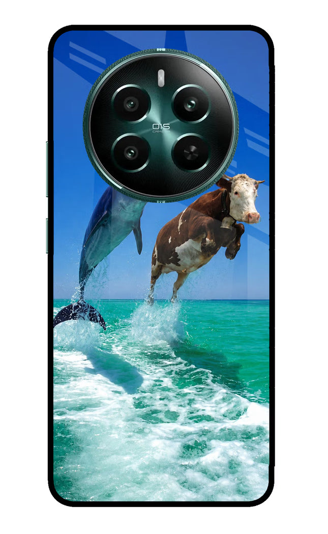 Dolphin vs Cow Realme 12+ 5G Glass Case