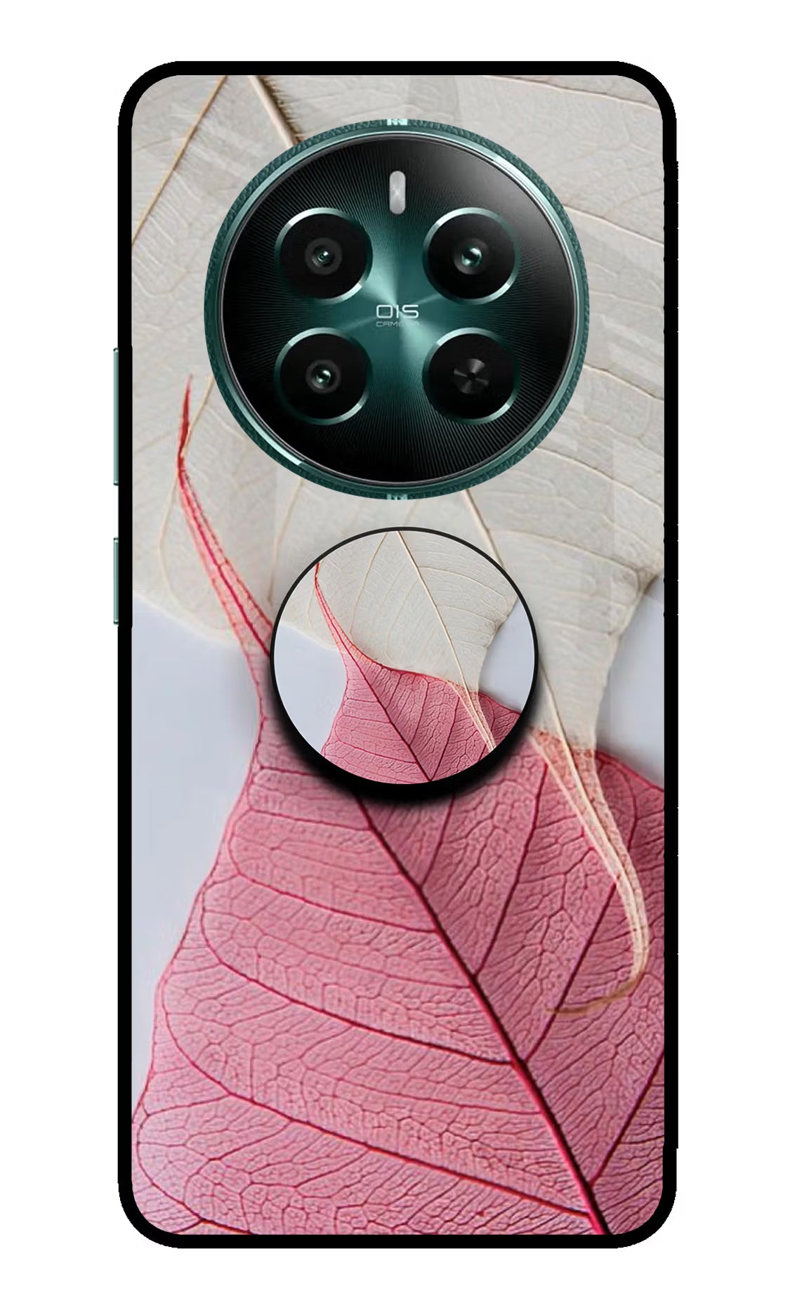 White Pink Leaf Realme 12+ 5G Pop Case by Casekaro