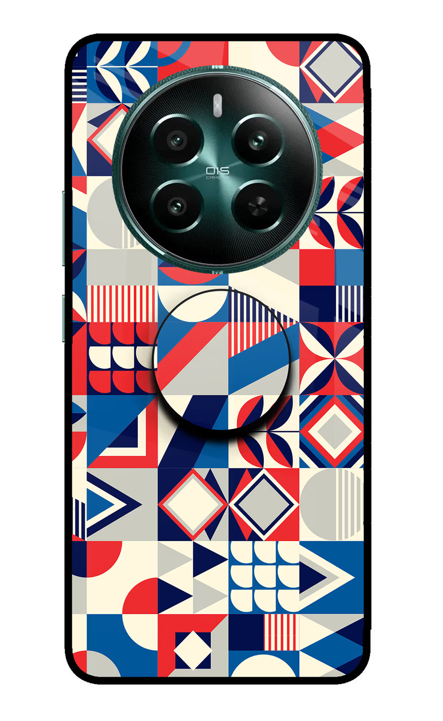Colorful Pattern Realme 12+ 5G Pop Case, Glass case