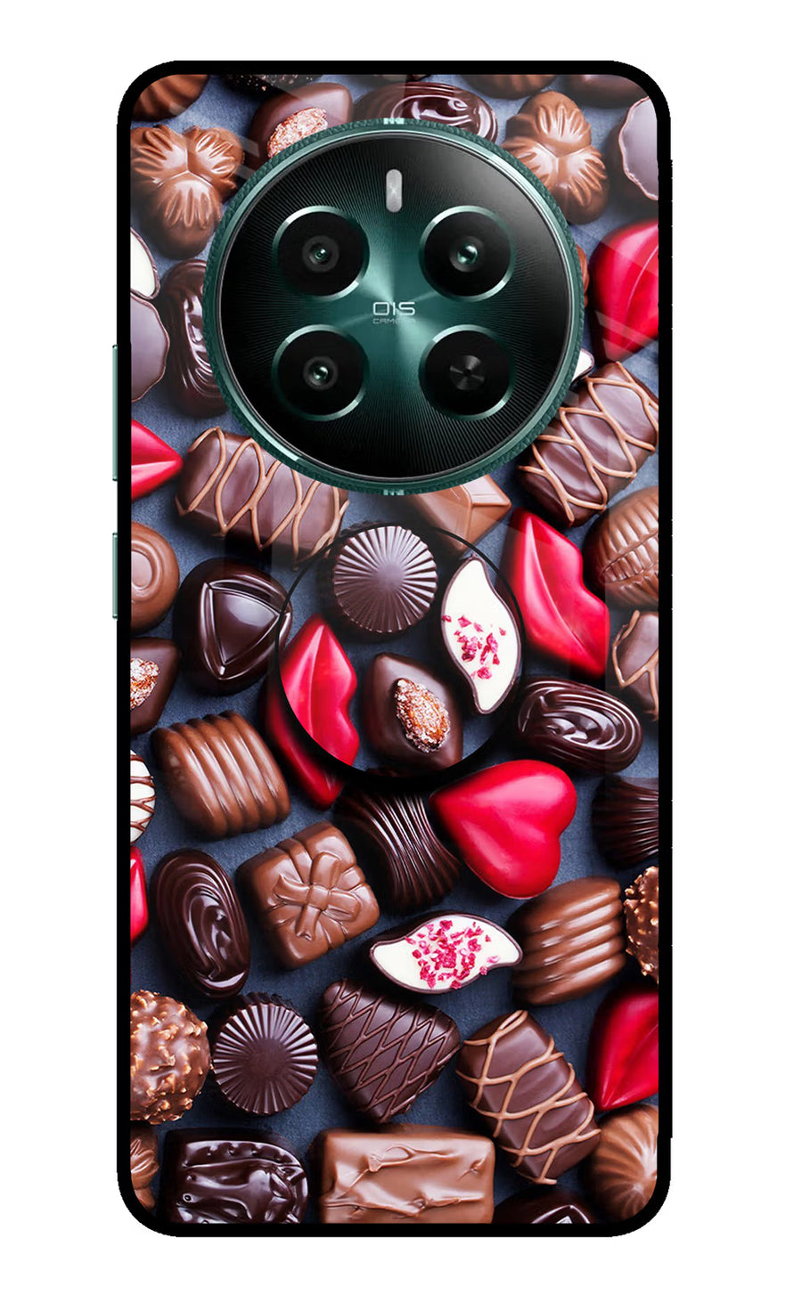 Chocolates Realme 12+ 5G Pop Case, Glass case