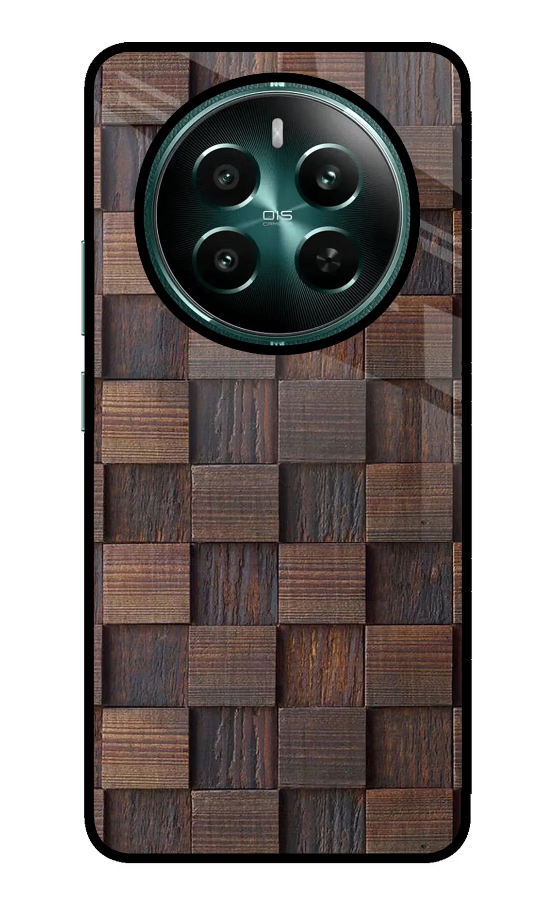 Wooden Cube Design Realme P1 5G Glass Case Back Cover by Casekaro