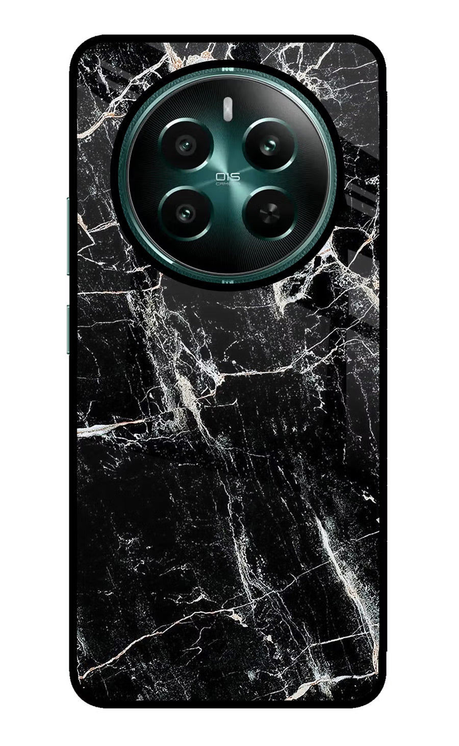 Black Marble Texture Realme P1 5G Back Cover, Metal case
