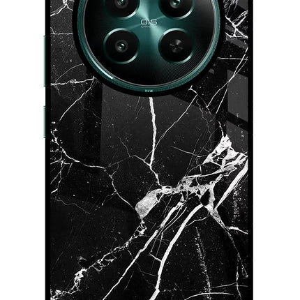Black Marble Pattern Realme P1 5G Glass Case