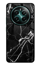 Black Marble Pattern Realme P1 5G Glass Case