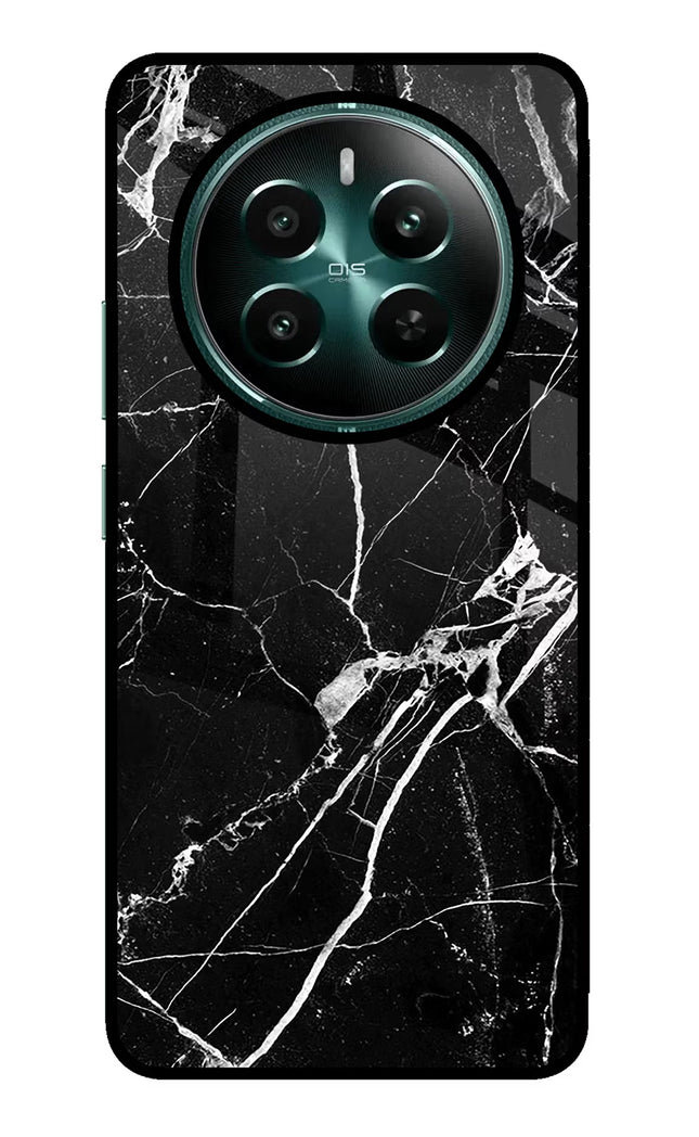 Black Marble Pattern Realme P1 5G Glass Case