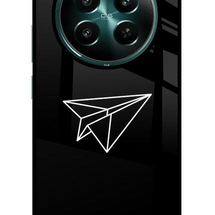 Paper Plane White Realme P1 5G Glass Case Back Cover by Casekaro