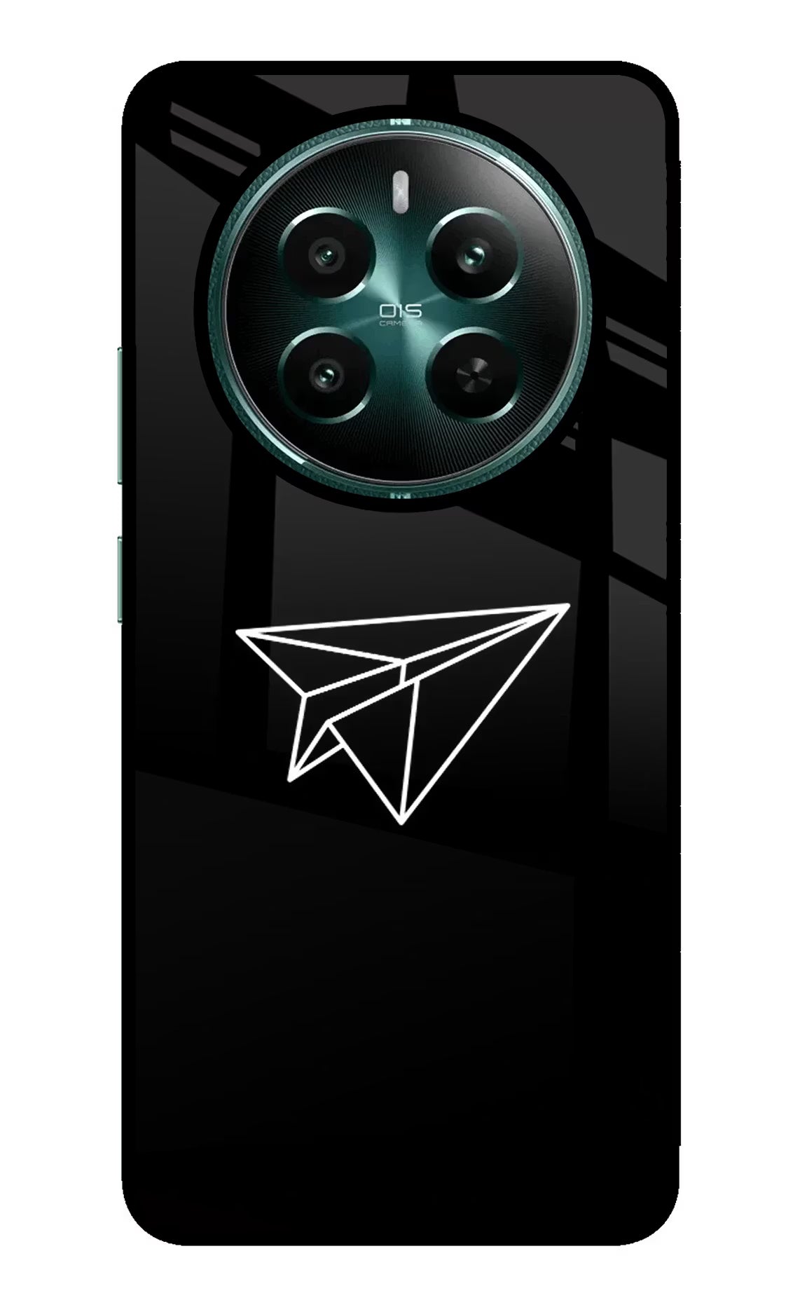 Paper Plane White Realme P1 5G Glass Case Back Cover by Casekaro