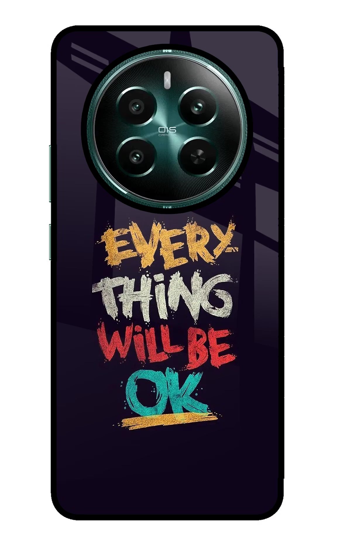 Everything Will Be Ok Realme P1 5G Glass Case Back Cover by Casekaro