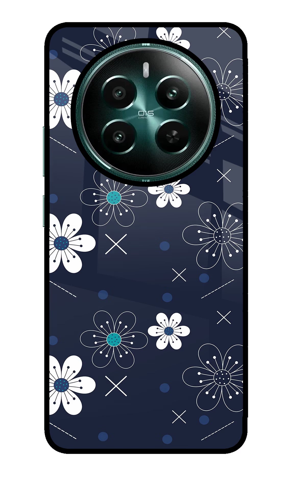 Flowers Realme P1 5G Glass Case Back Cover by Casekaro