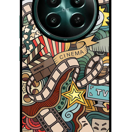 Cinema Abstract Realme P1 5G Glass Case Back Cover by Casekaro
