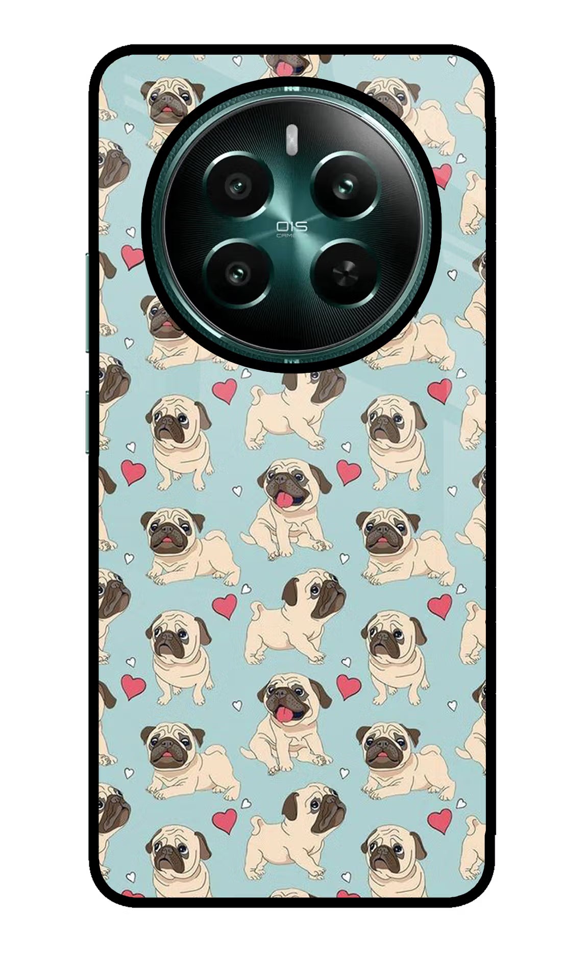 Pug Dog Realme P1 5G Glass Case Back Cover by Casekaro