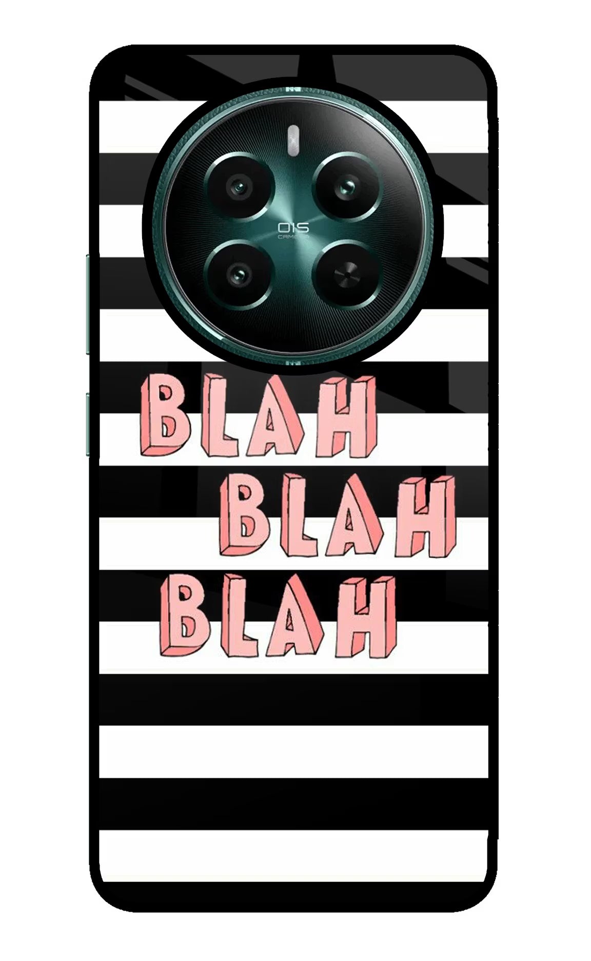 Blah Blah Blah Realme P1 5G Glass Case Back Cover by Casekaro