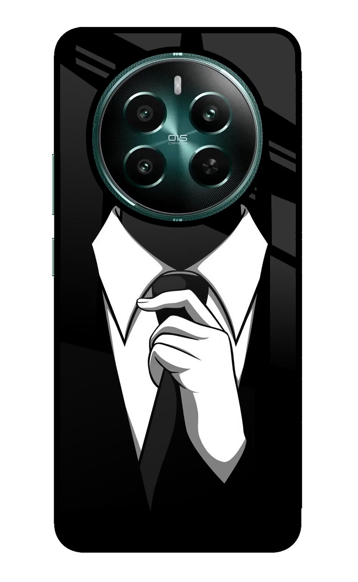 Black Tie Realme P1 5G Glass Case Back Cover by Casekaro