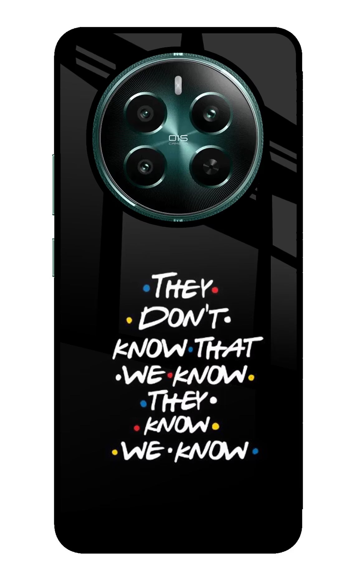 FRIENDS Dialogue Realme P1 5G Glass Case Back Cover by Casekaro