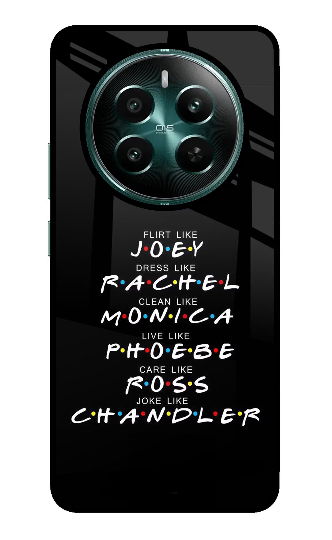 FRIENDS Character Realme P1 5G Glass Case Back Cover by Casekaro