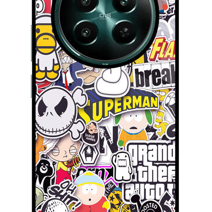 Sticker Bomb Realme P1 5G Glass Case