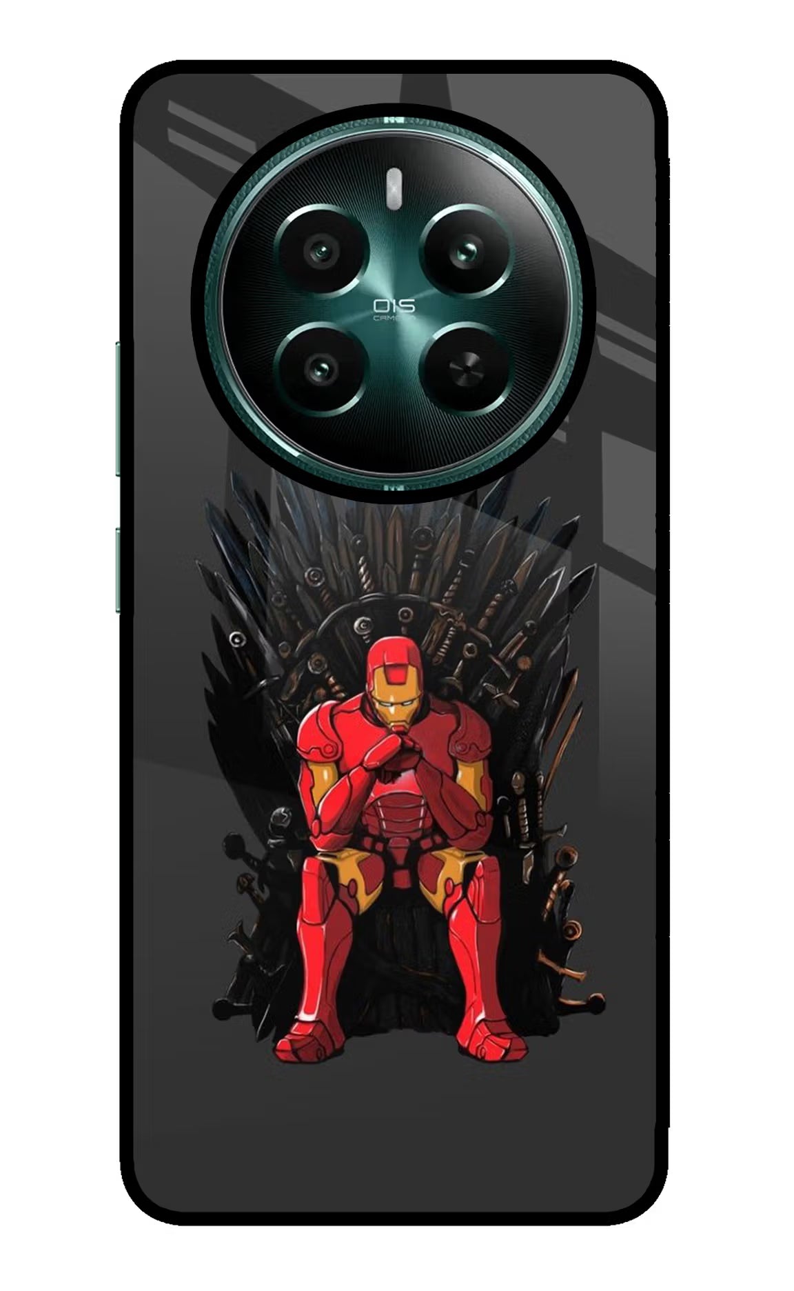 Ironman Throne Realme P1 5G Glass Case Back Cover by Casekaro