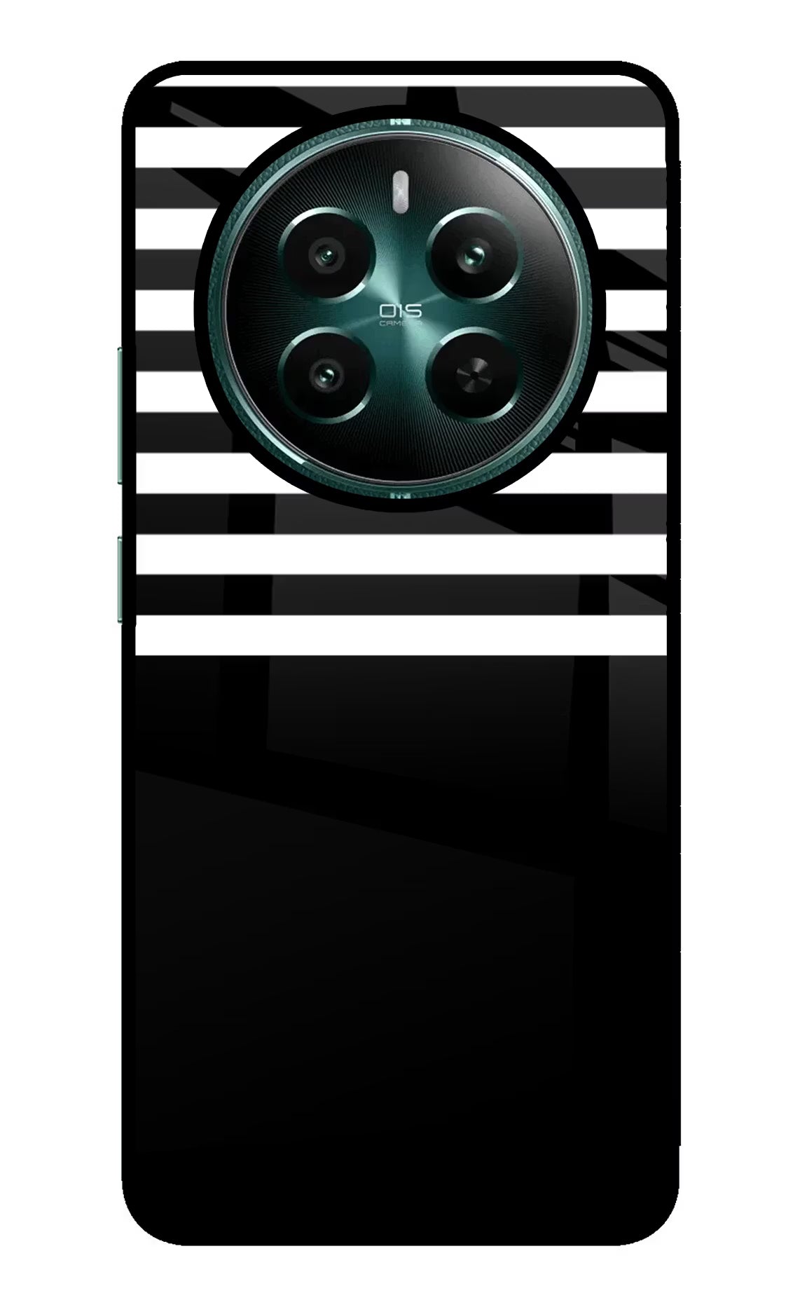 Black and White Print Realme P1 5G Glass Case Back Cover by Casekaro