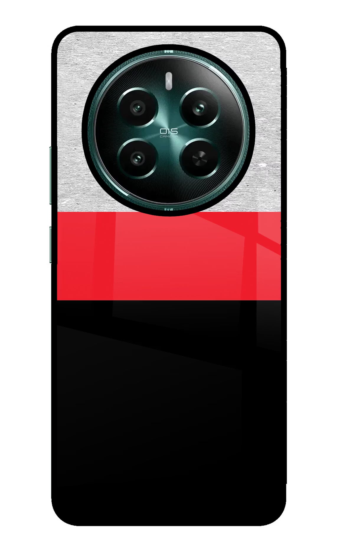 Tri Color Pattern Realme P1 5G Glass Case Back Cover by Casekaro