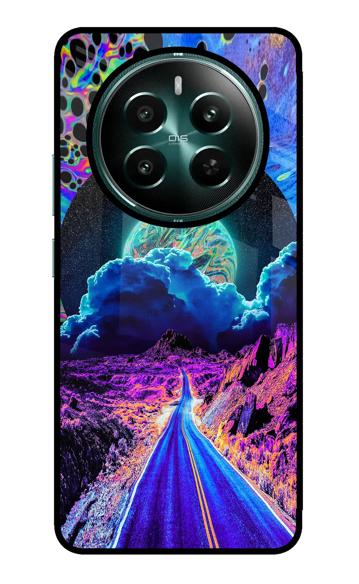 Psychedelic Painting Realme P1 5G Glass Case Back Cover by Casekaro