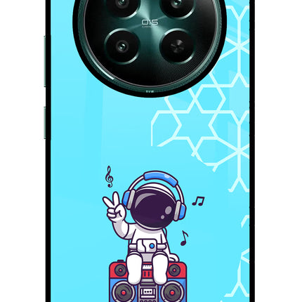 Cute Astronaut Chilling Realme P1 5G Glass Case