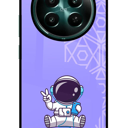 Cute Astronaut Chilling Realme P1 5G Glass Case
