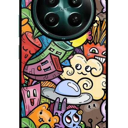 Veggie Doodle Realme P1 5G Glass Case