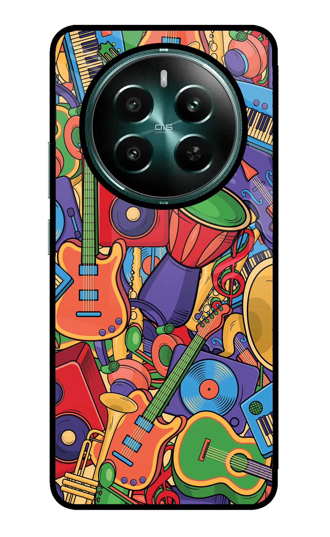 Music Instrument Doodle Realme P1 5G Glass Case Back Cover by Casekaro