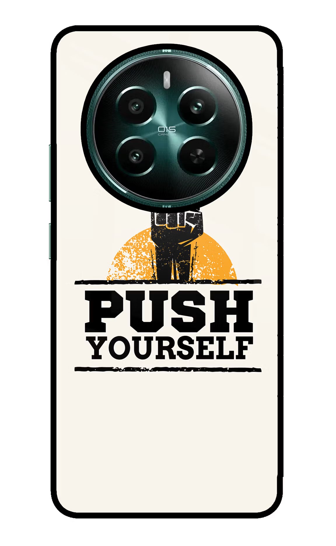Push Yourself Realme P1 5G Glass Case Back Cover by Casekaro
