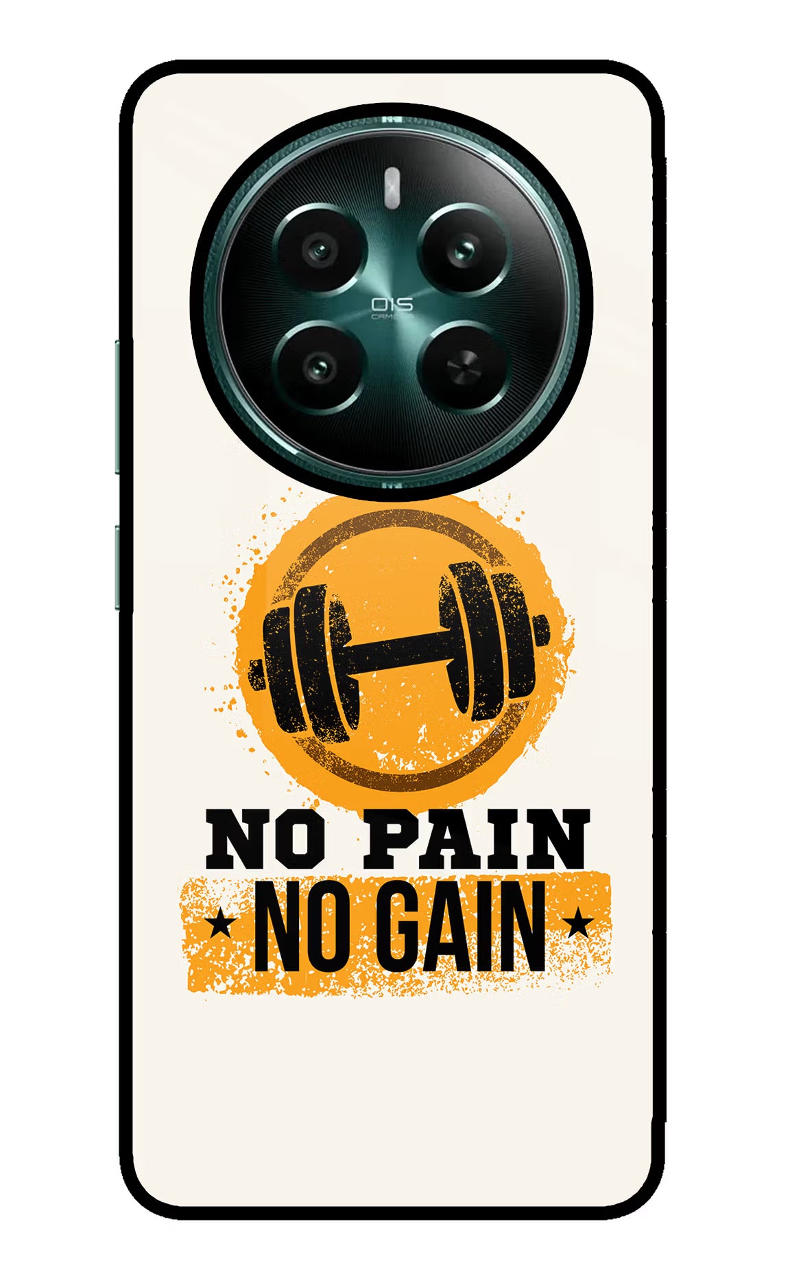 No Pain No Gain Realme P1 5G Glass Case Back Cover by Casekaro