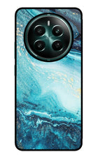 Blue Glitter Marble Realme P1 5G Glass Case