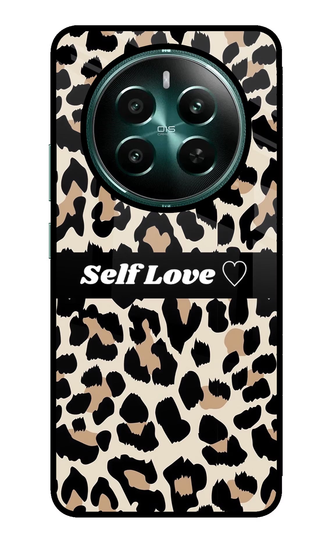 Leopard Print Self Love Realme P1 5G Glass Case Back Cover by Casekaro