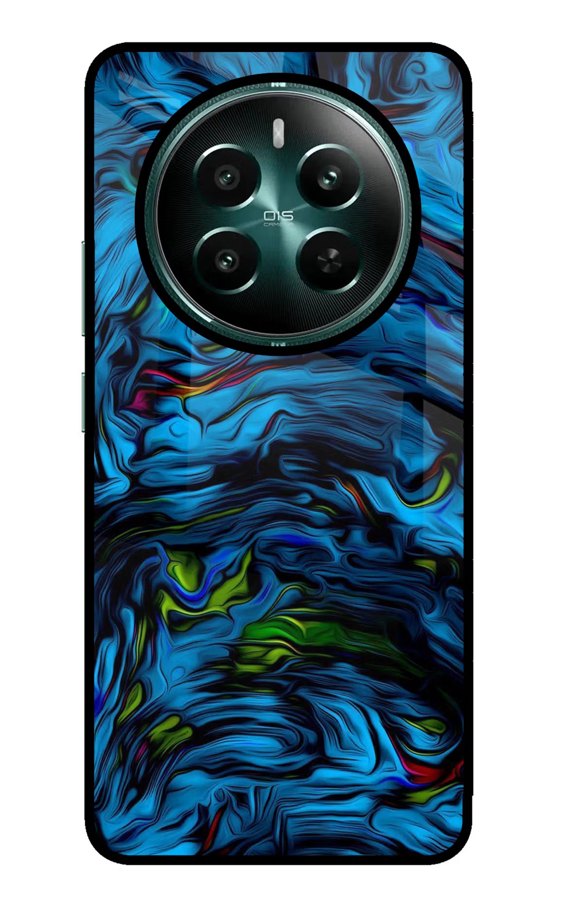 Dark Blue Abstract Realme P1 5G Glass Case