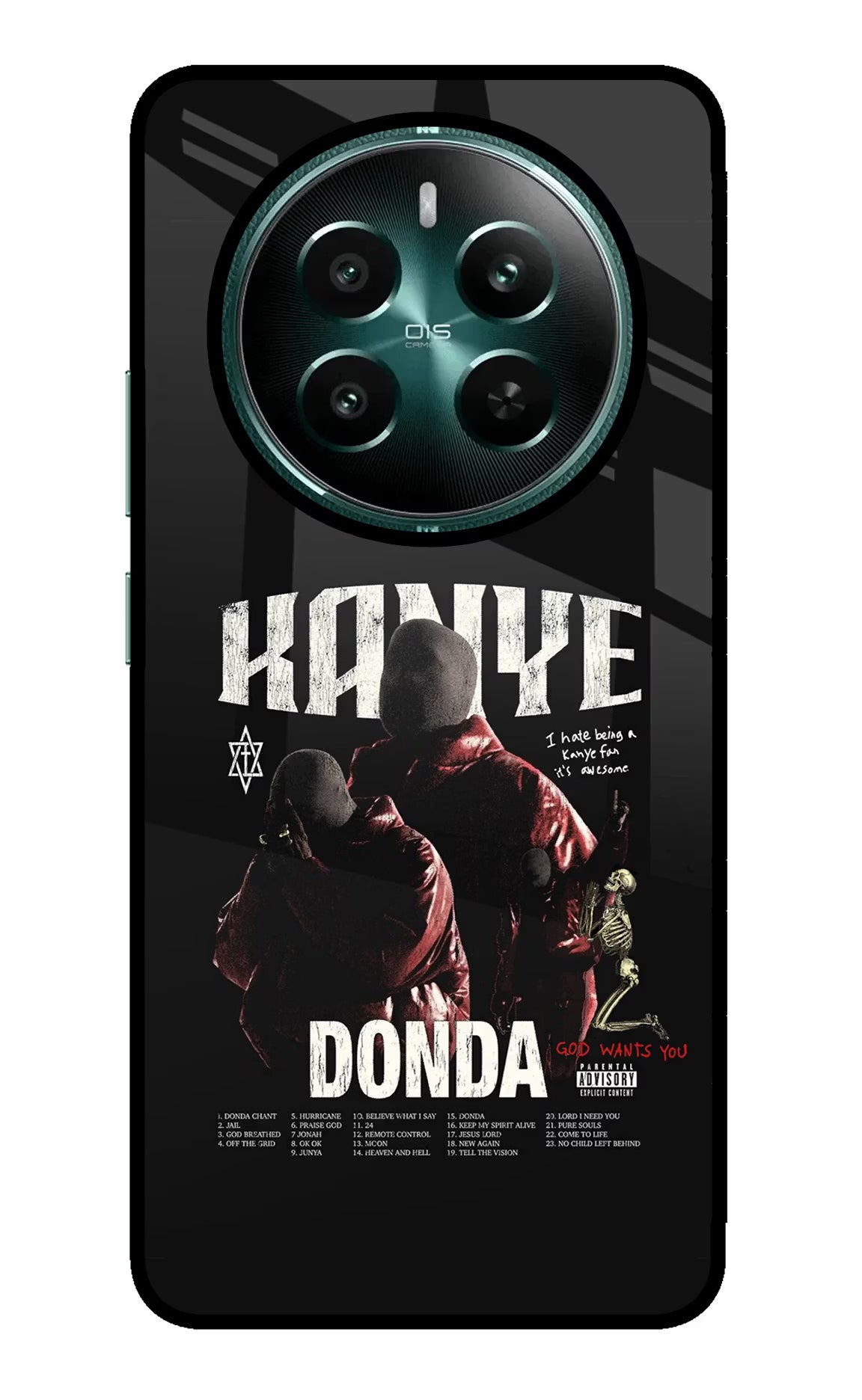 Donda Kanye West Realme P1 5G Glass Case Back Cover by Casekaro