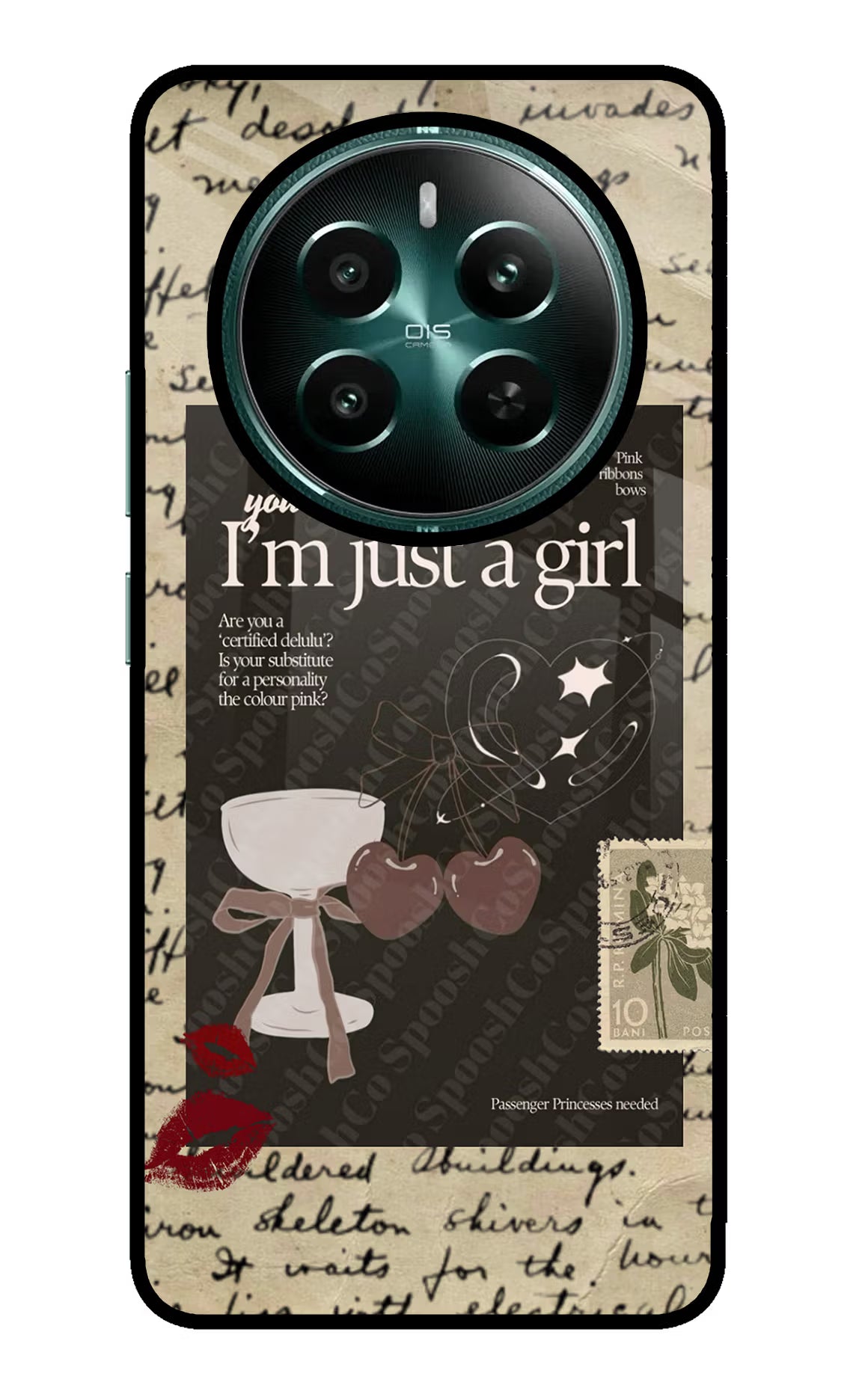 I am just a girl Realme P1 5G Glass Case Back Cover by Casekaro