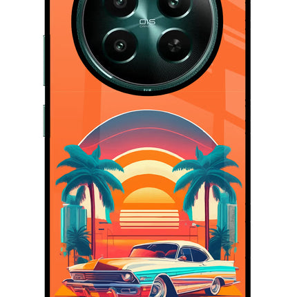 Palm Drive 80s Realme P1 5G Glass Case
