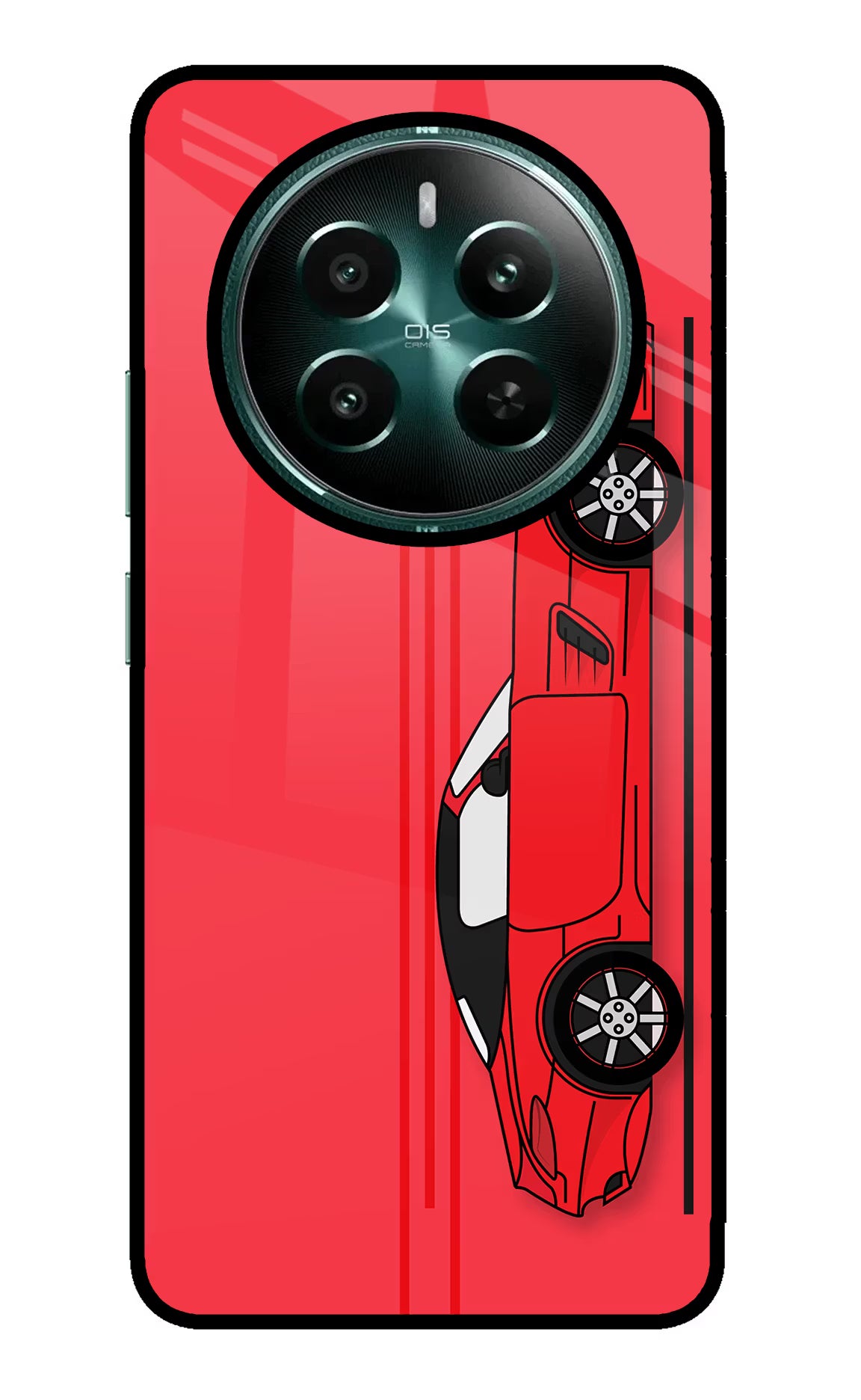 Red Velocity Realme P1 5G Glass Case Back Cover by Casekaro