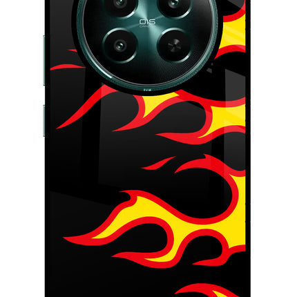 Side Sweep Flames Realme P1 5G Glass Case
